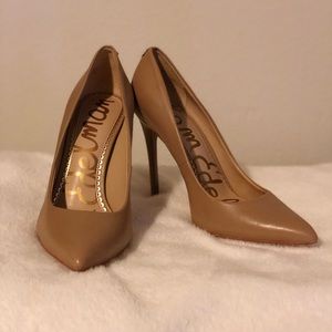 Sam Edelman Danna Pointed Stiletto Nude Leather